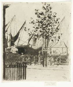 The Corner of Luna Street, Chelsea Embankment by Theodore Roussel