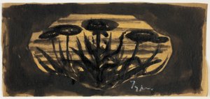 Untitled Drawing for Frame Cartouche (Plant Motif)