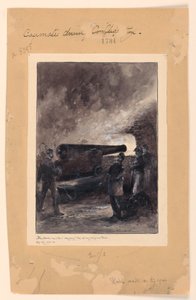 A Casemate Gun During the Conflagration by Theodore Russell Davis
