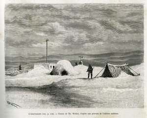 The meteorological observatory on the bay of Koljutschin (engraving by Th. Weber, to illustrate the story 