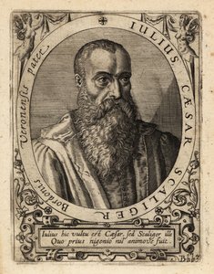Giulio Cesare della Scala, Italian scholar by Theodore de Bry