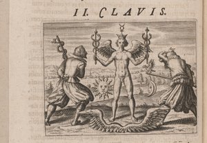 Illustration for Tripvs avrevs, hoc est, Tres tractatvs chymici selectissimi by Theodore de Bry