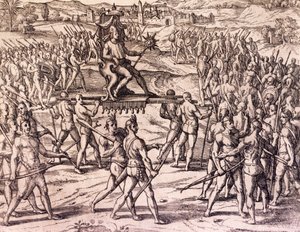 Inca Emperor Atahualpa defeated by Francisco Pizarro