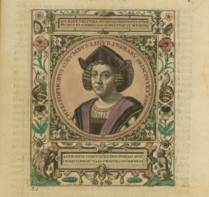 Portrait of Christopher Columbus by Theodore de Bry