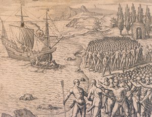 The arrival of the Portuguese in Peru