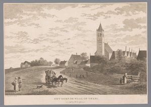 View of the Village De Waal on Texel by Theodorus de Roode