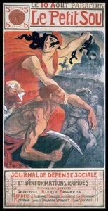 Art Nouveau cover design by Steinlen, for a French Magazine 
