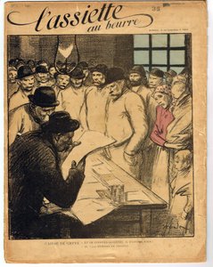 Cover of The Butter Plate, number 1, Satirical in Colors by Théophile Alexandre Steinlen