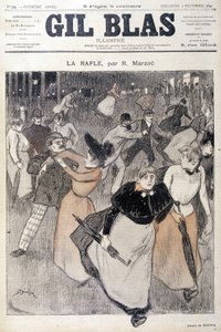 Drawing by Steinlen in Gil Blas, 6/12/1891 by Théophile Alexandre Steinlen