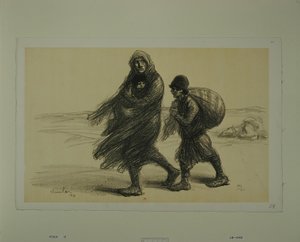The Serbian Exodus by Théophile Alexandre Steinlen