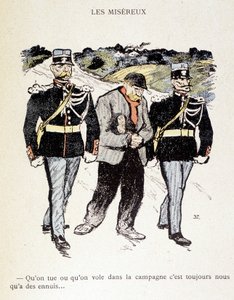 The Miserable: Whether We Kill or Steal in the Countryside, We Are Always in Trouble... (A Vagabond Surrounded by 2 Gendarmes) - in 