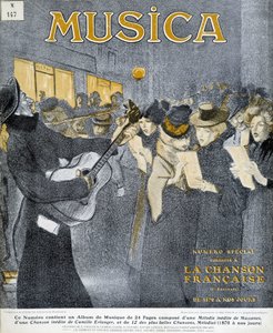 Night parties in Montmartre. Cover by Steinlen for the magazine 