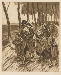 Refugee Family by Théophile Alexandre Steinlen