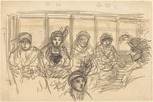 Riders on the Metro by Théophile Alexandre Steinlen