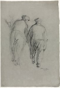 Two Men Working, Rear View by Théophile Alexandre Steinlen