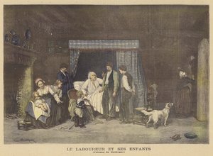 The Labourer and His Children by Theophile Emmanuel Duverger