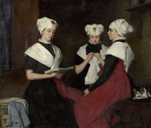 Three Girls from the Amsterdam Burgerweeshuis