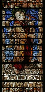 Window depicting the Apostle St Philip with Creed scroll