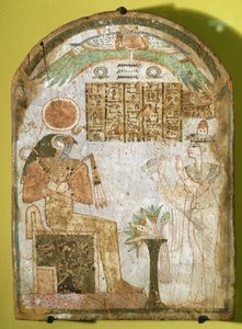 Stela Depicting Tachenes Praying Before the God Re-Horakhty, 900 BC