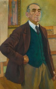 Self Portrait in a Green Waistcoat by Théo van Rysselberghe