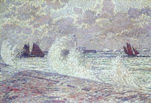 The Sea during Equinox, Boulogne-sur-Mer by Théo van Rysselberghe