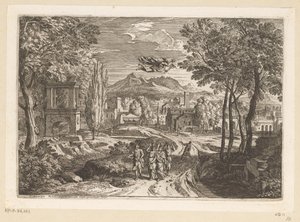 Arcadian Landscape with the Daughters of Cecrops (Suite de Paysages) by Théodore