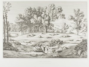 View of One of the Springs of Mount Penteli by Théodore Caruelle d