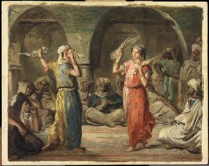 Algerian Dancers. The Handkerchief Dance