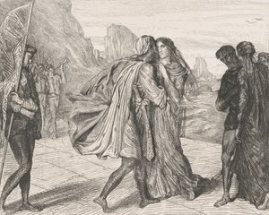 O my fair warrior!: plate 5 from Othello Act 2, Scene 1 by Théodore Chassériau