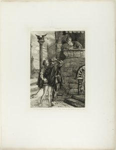 Owake! What Ho! Brabantio! plate 1 (act 1, scene 1) from Othello