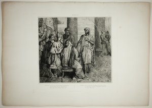 She Loved Me for the Dangers, plate three from Othello by Théodore Chassériau