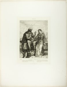 She Thanked Me, plate 2 (act 1, scene 3), from Othello by Théodore Chassériau
