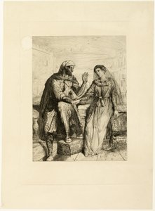 She Thanked Me, plate two from Othello by Théodore Chassériau