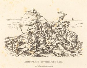 Shipwreck of the Medusa by Théodore Gericault and Nicolas Toussaint Charlet