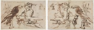 Sheet of Sketches (recto) Sheet of Sketches (verso), 1819 by Theodore Gericault