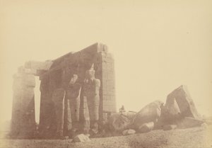 Close View of the Colossus of the Ramasseum by Théodule Devéria