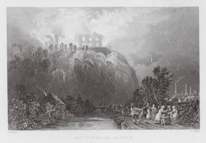 Nottingham Castle (engraving) by Thomas (after) Allom