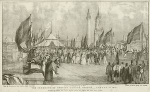 The Ceremony of Opening London Bridge by Thomas (after) Allom
