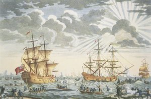 The Greenland or Whale Fishery, engraved by E. Kirkall