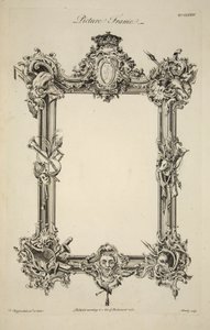 Design for a Picture Frame, Published 1761 (Engraving) by Thomas (after) Chippendale