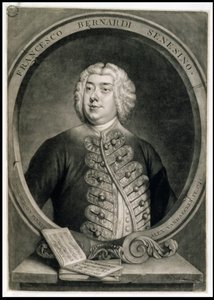 Francesco Bernardi Senesino, engraved by Alexander van Haecken by Thomas (after) Hudson