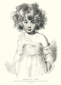 Portrait of a child by Thomas (after) Lawrence