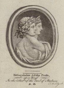 Heliogabalus, Roman Emperor, and Empress Julia Paula by Thomas (after) Worlidge