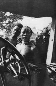 Native Men Seeing a White Woman for the First Time, Mongalla to Terrakekka, Sudan, 1925-1927