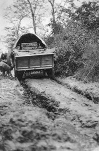 Ploughing Through Mud, Bulawayo to Dett, Southern Rhodesia, circa 1924-1925