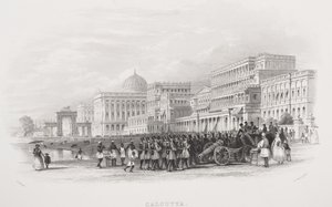 Calcutta, the Esplanade, Engraved by E. Radclyffe, from 