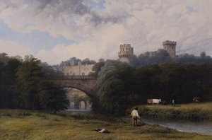 Warwick Castle from the River by Thomas Baker