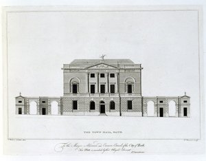 The Town Hall, Bath, engraved by T. Bonnor