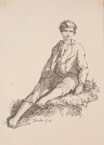Specimens of Polyautography: Boy Seated on a Grassy Bank by Thomas Barker