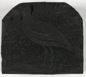 Woodblock for The Great Plover, from A History of British Birds by Thomas Bewick